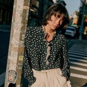 Sezane X Sea NY Clo blouse navy size 40/8